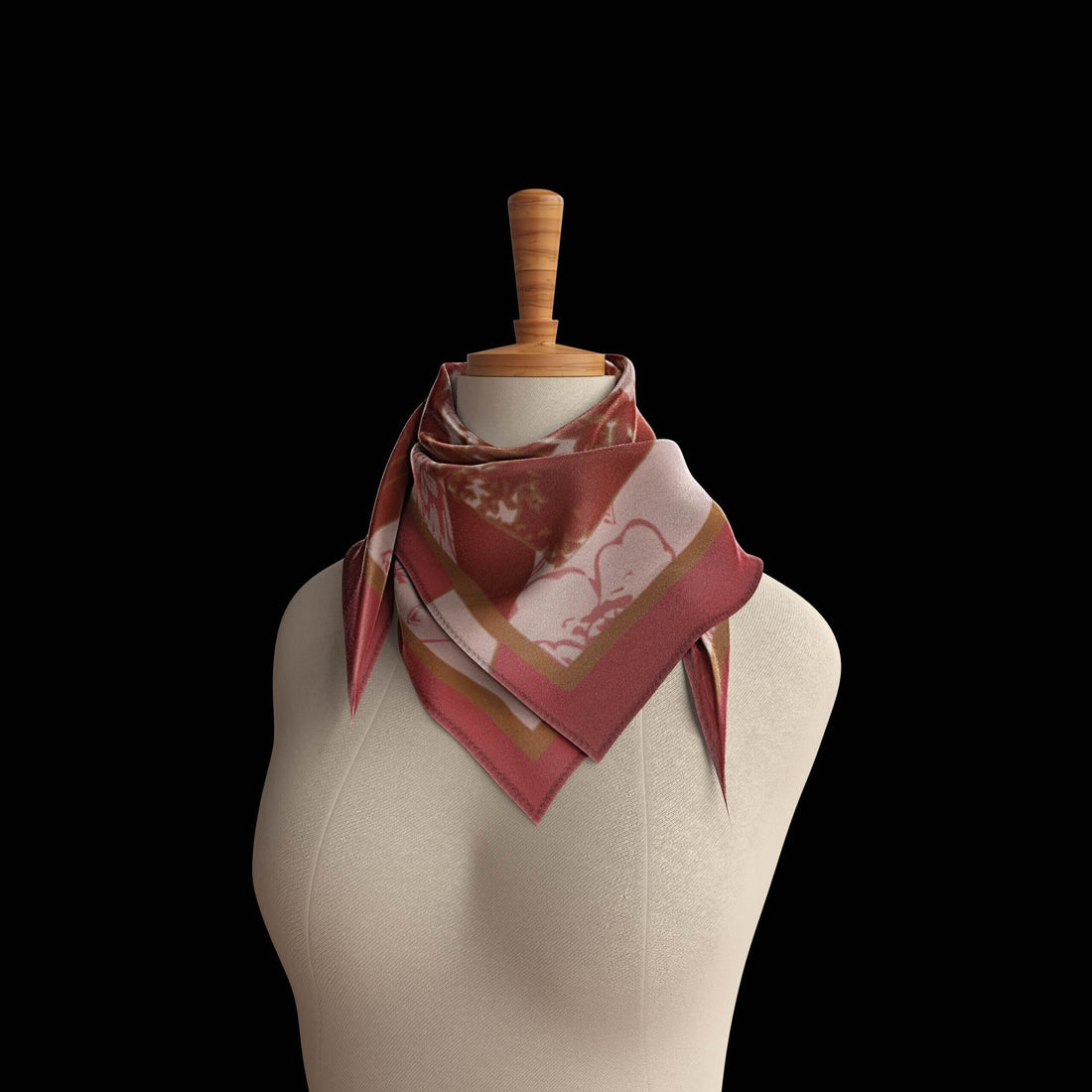 NIKI RED SATIN SCARF