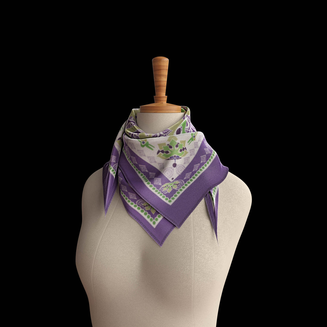 TARA PURPLE SATIN SCARF