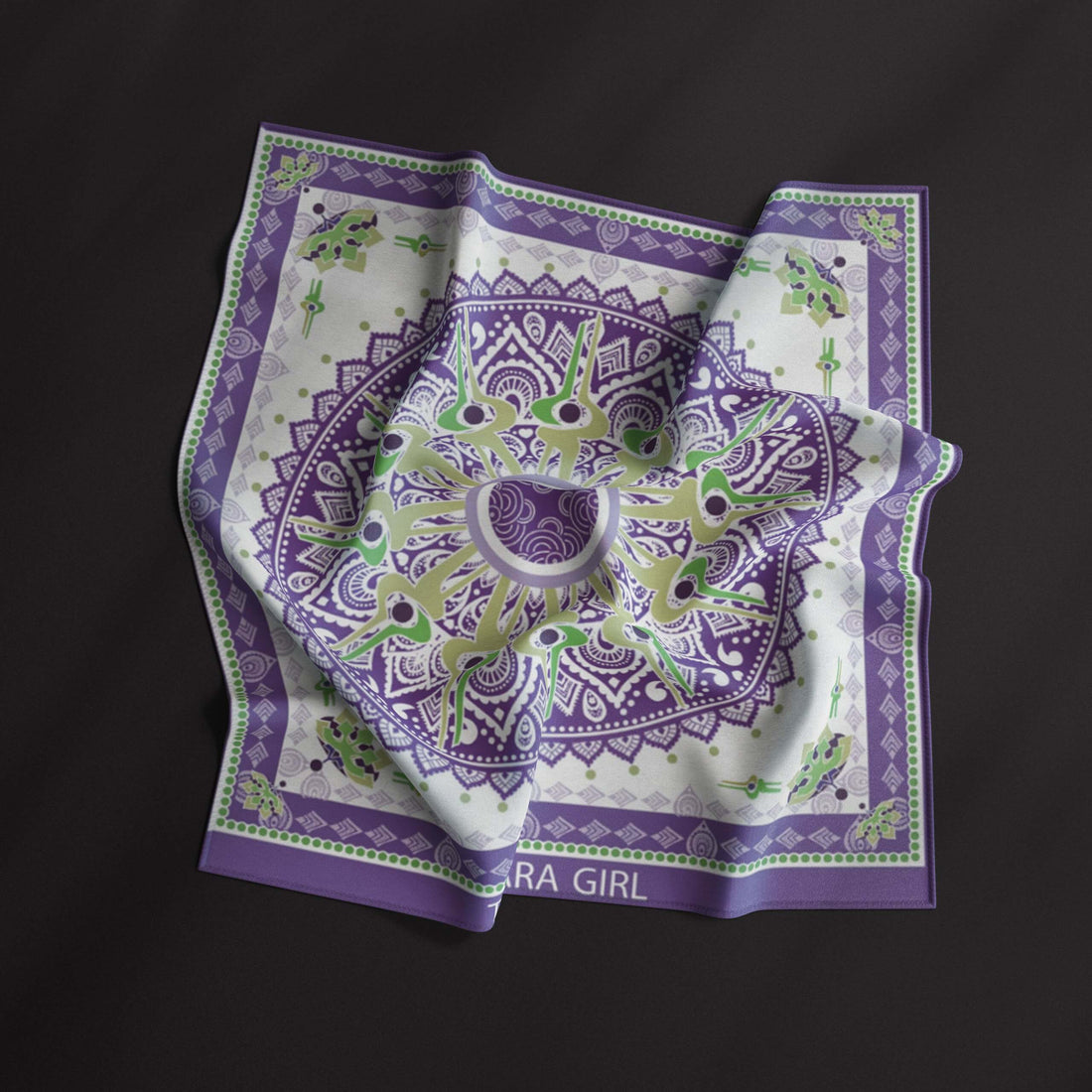 TARA PURPLE SATIN SCARF