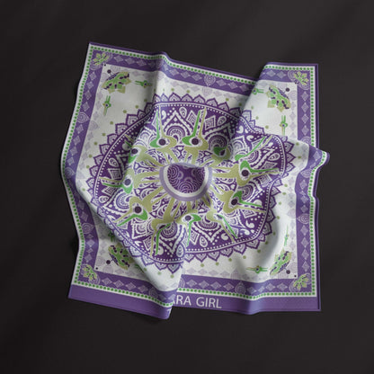 TARA PURPLE SATIN SCARF